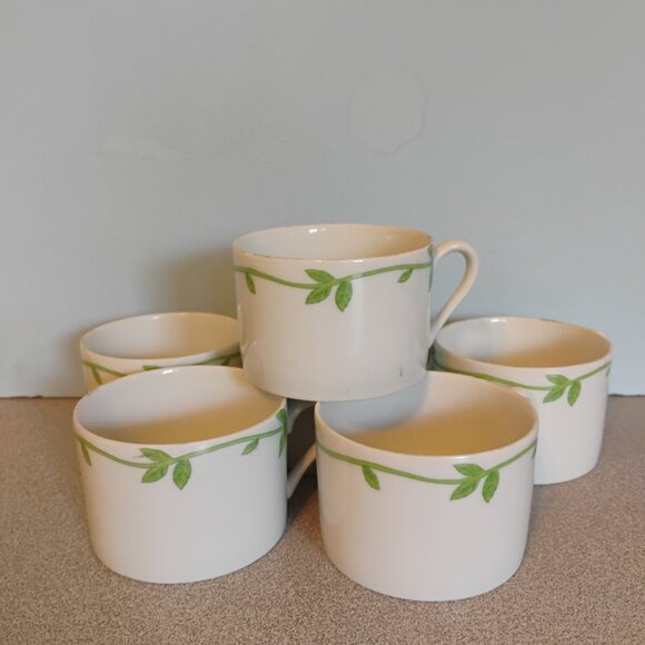 Fitz and Floyd Yellow Rose Pattern Tea cup/Mug, Set of 5 - Picture 2 of 5
